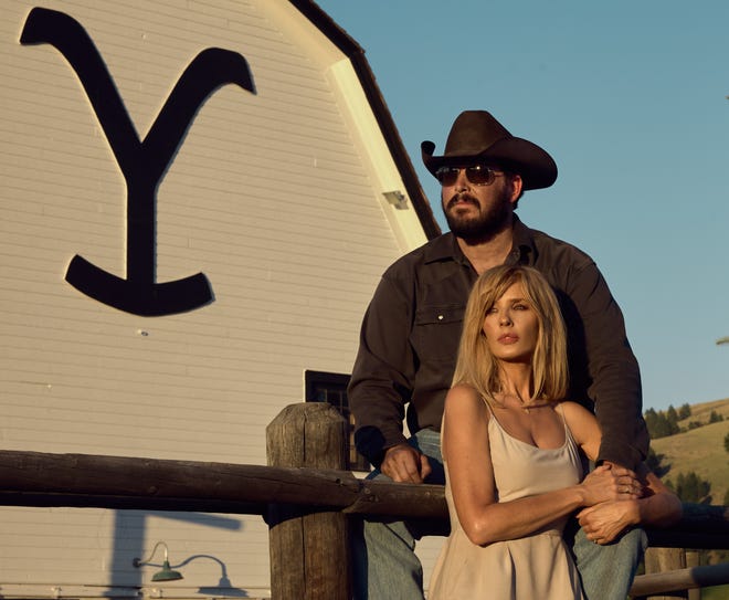 Rip (Cole e Hauser) e Beth (Kelly Reilly) em "Pedra Amarela."