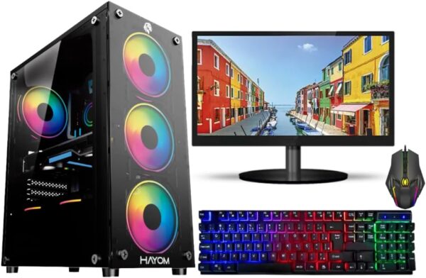 PC GAMER AMD RYZEN 5 5600GT - 16GB DDR4 - SSD 480GB - RADEON VEGA 7 - MONITOR 19'' - KIT GAMER RGB