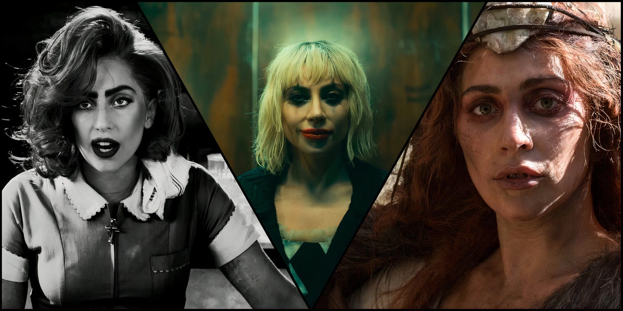 Lady Gaga em Sin City, Lady Gaga como Harley Quinn em Joker 2 e Lady Gaga em AHS