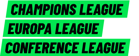 liga dos campeões + liga europa + liga conferência