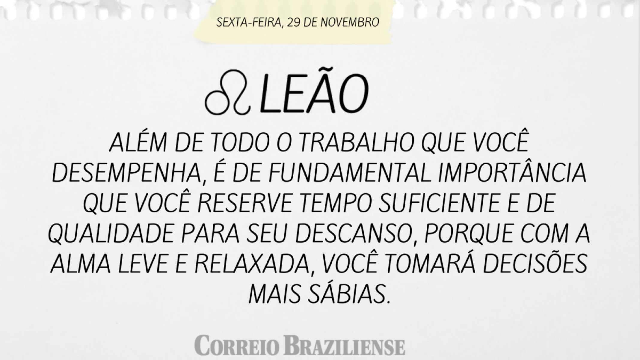 LEÃO  | 29 DE NOVEMBRO