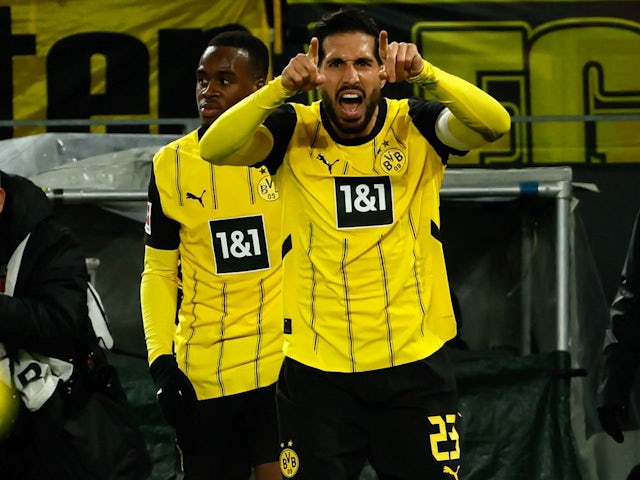 Emre Can, do Borussia Dortmund, durante o jogo de sua equipe contra o RB Leipzig, em 2 de novembro de 2024