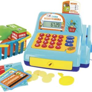 Caixa Registradora Azul Com Luz e Som Creative Fun Multikids - BR386