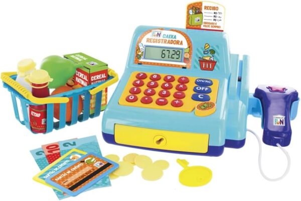 Caixa Registradora Azul Com Luz e Som Creative Fun Multikids - BR386