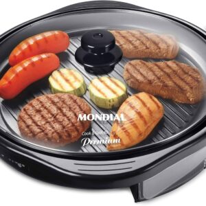 Churrasqueira Redondo Cook & Grill 40, Mondial, Preto, 1270W, 110V - G-03