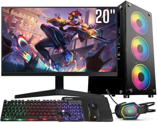 Computador Gamer Completo Intel Core i5 8GB SSD 256GB Kit Gamer com Headset Monitor 20" Windows 10 3green Flash