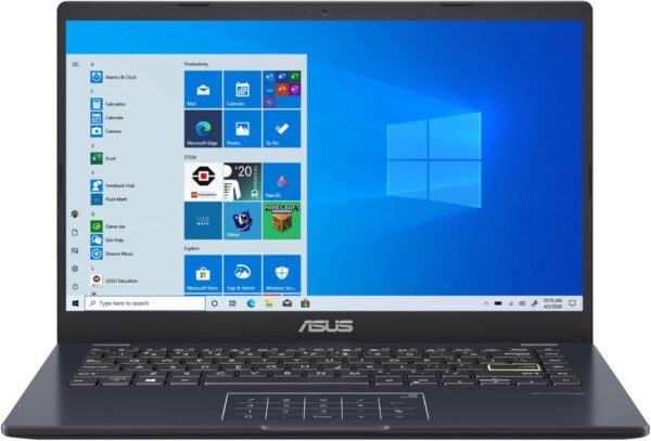 Laptop Asus E410 Intel Celeron N4020 4GB 64GB 14 polegadas HD LED Win 10 (preto estrela)