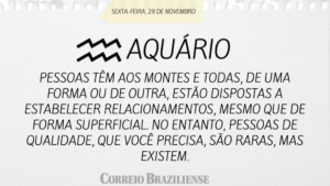 AQUÁRIO | 29 DE NOVEMBRO
