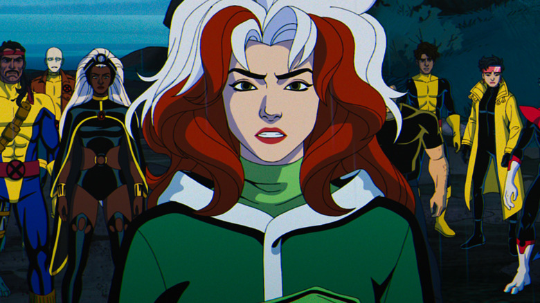 Rogue em frente aos X-Men reunidos em X-Men '97