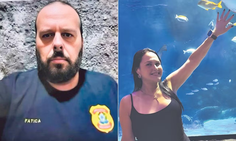 Lourival Fatica, assassino confesso de Anic Herdy, usa uma camisa da PF, embora nunca tenha sido policial — Foto: Reprodução