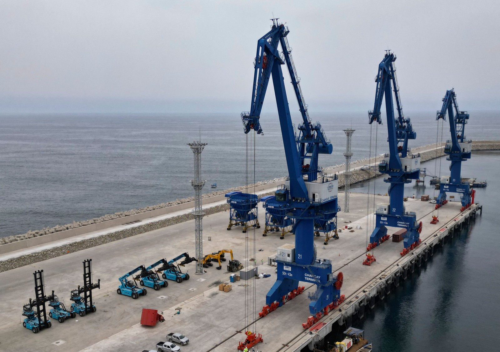 A instalação portuária “permitirá à China posicionar-se nesta parte do mundo”, disse o acadêmico Vidarte à AFP — Foto: Cris Bouroncle/AFP