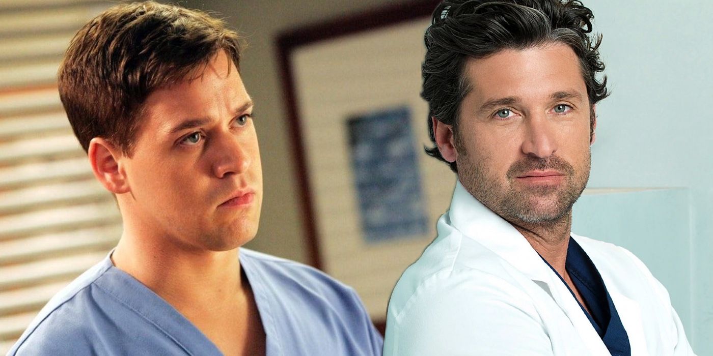 Uma imagem mesclada apresenta George e Derek em Grey's Anatomy