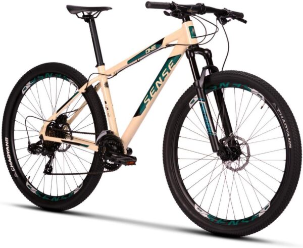 Bicicleta Mtb Sense One 2023 Freio Hidráulico Transmissão 3x7 Velocidades Creme Tamanho L (19)