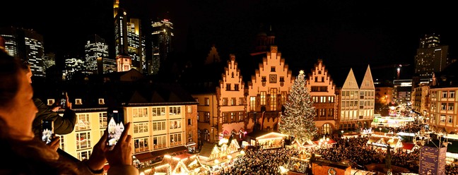 Cidade de Frankfurt, na Alemanha — Foto: Kirill KUDRYAVTSEV / AFP