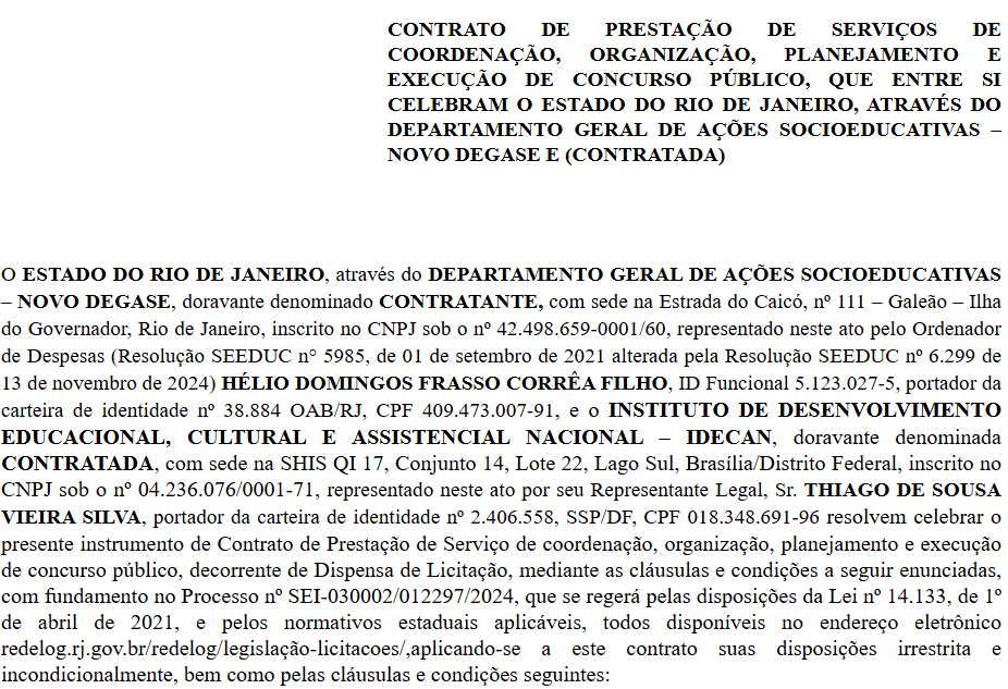 Concurso Degase tem banca definida e cargos revelados