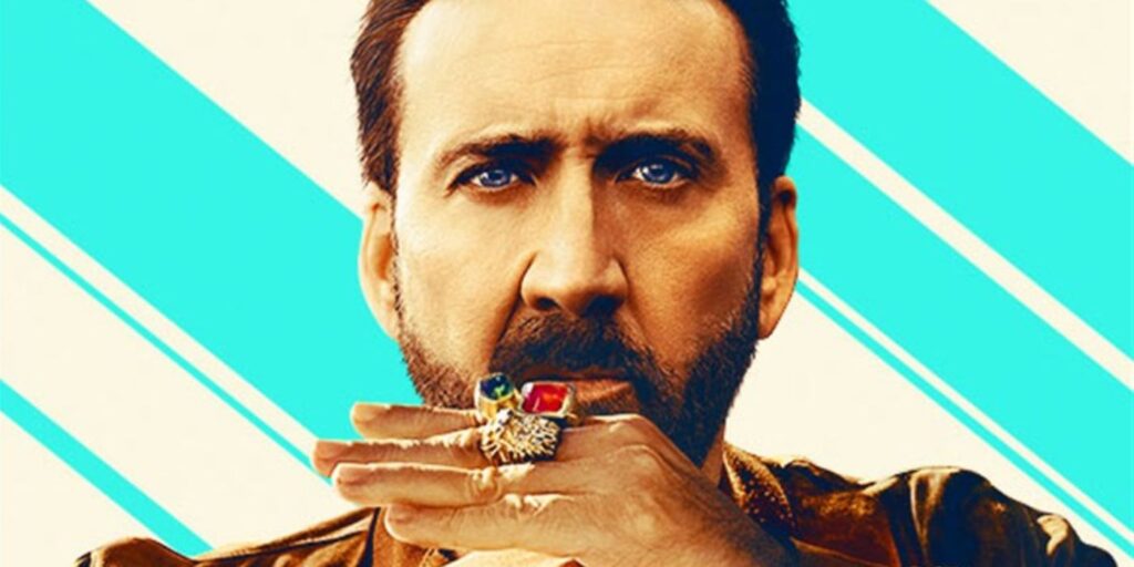 Nicolas Cage no pôster de Peso Insustentável de Talento Enorme