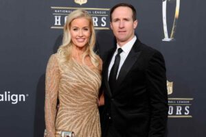 Christopher Polk/Variety via Getty Brittany Brees e Drew Brees no 13º Annual NFL Honors realizado no Resorts World Theatre em 8 de fevereiro de 2024 em Las Vegas, Nevada.