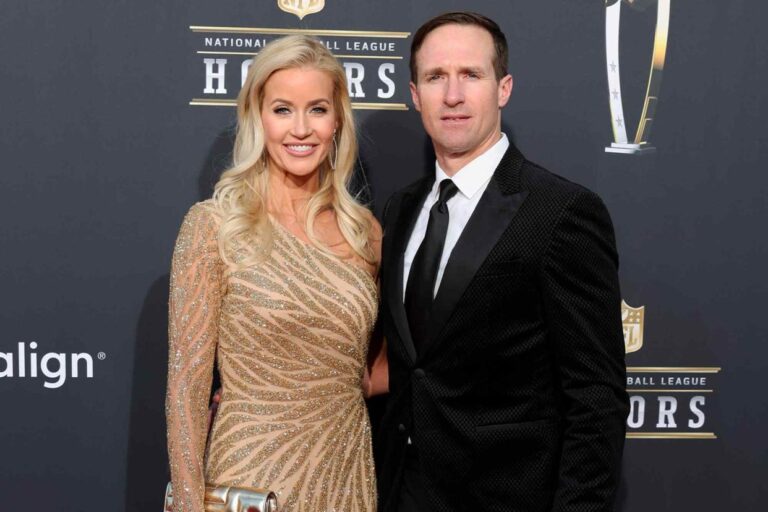 Christopher Polk/Variety via Getty Brittany Brees e Drew Brees no 13º Annual NFL Honors realizado no Resorts World Theatre em 8 de fevereiro de 2024 em Las Vegas, Nevada.