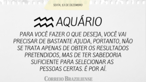 AQUÁRIO | 13 DE DEZEMBRO