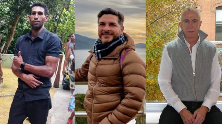 Os cubanos Alejandro Prevez e Daniel Garcia, respectivamente, assassino confesso e suposto mandante do crime; e a vítima, Brent Sikkema — Foto: Reprodução