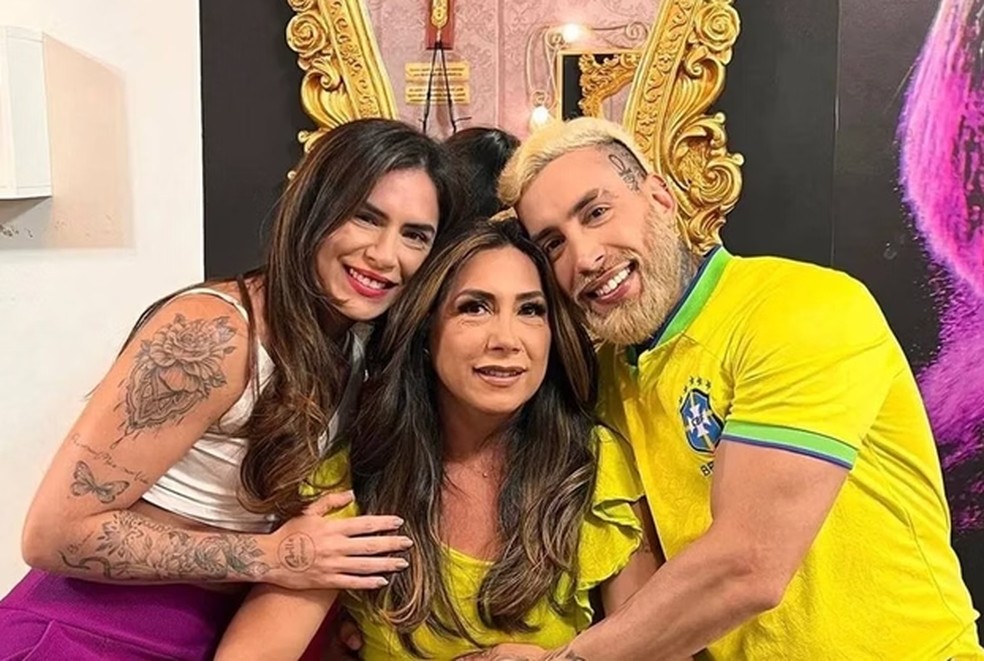 Djidja Cardoso, Cleusimar e Ademar — Foto: Reprodução/Redes sociais