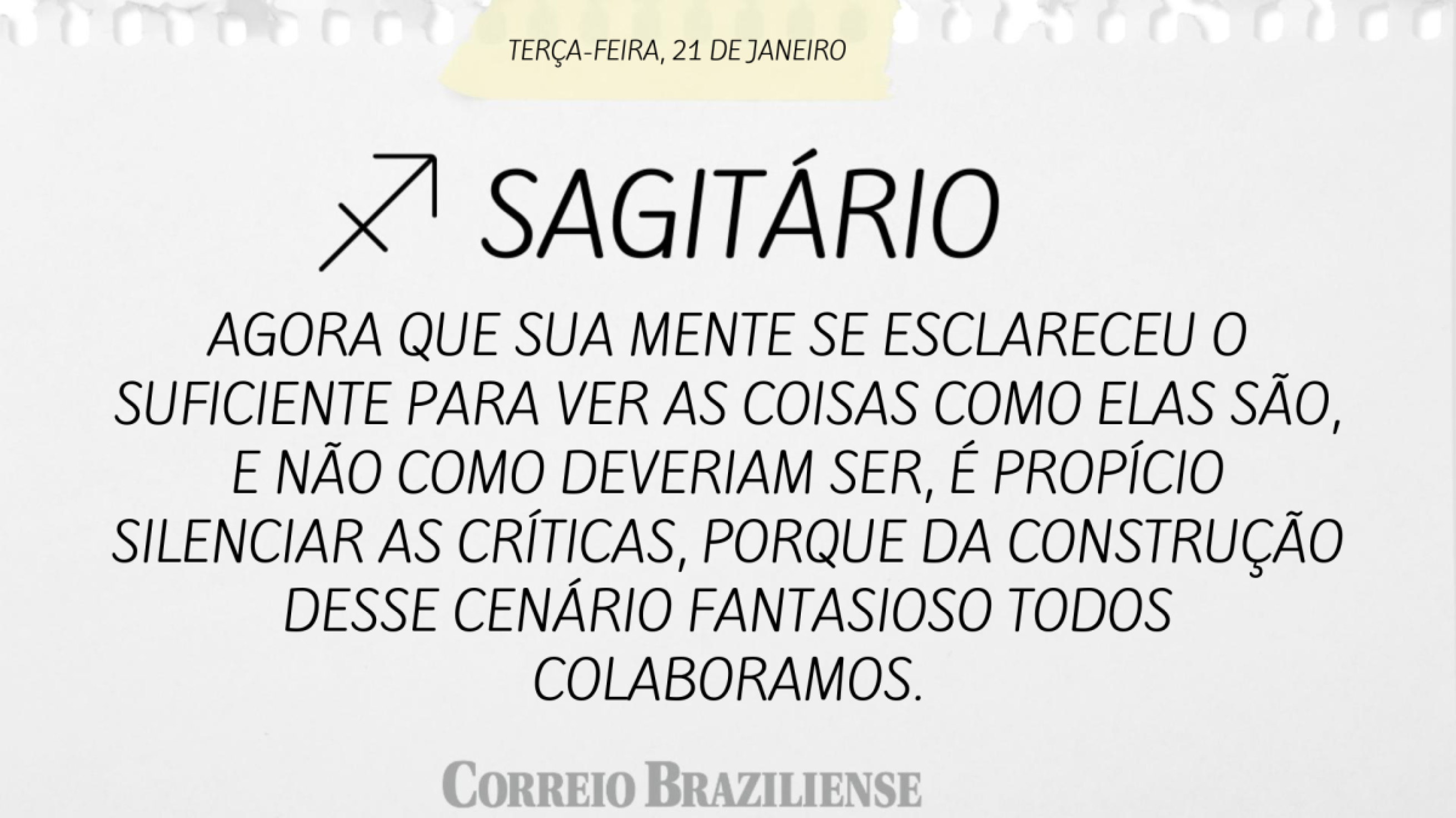 Sagitário | 21 de janeiro de 2025