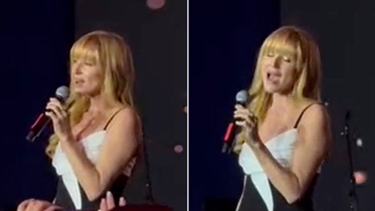 Jewel defende o desempenho da bola de RFK Jr. MAHA, diz que a administração Trump está disposta a ajudar na crise de saúde mental 2 A cantora Jewel deslumbra com um vestido preto e branco no baile inaugural da MAHA.