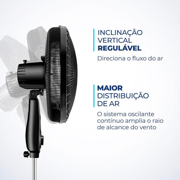 Ventilador Coluna 127V, 40cm, 6 pás, Super Power - VSP-40C-B, MONDIAL - Image 5