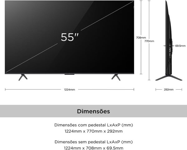 TCL QLED TV 55” C655 4K UHD GOOGLE TV DOLBY VISION ATMOS - Image 6