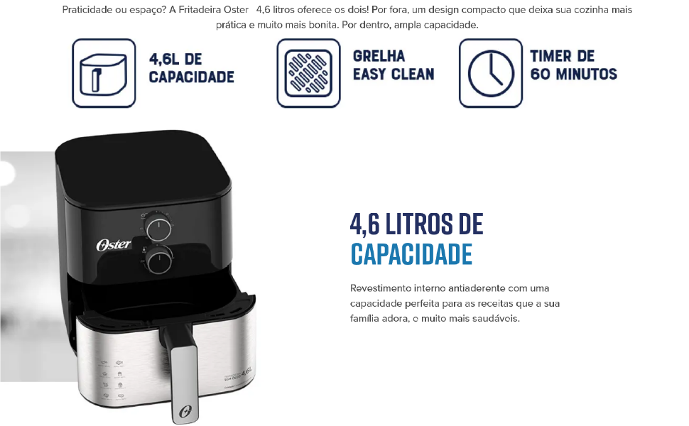 Oster OFRT520 - Fritadeira Sem Óleo