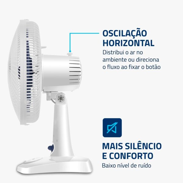 Ventilador de Mesa MONDIAL 127V, 30cm, 6 pás, Super Power - VSP-30-W - Image 6