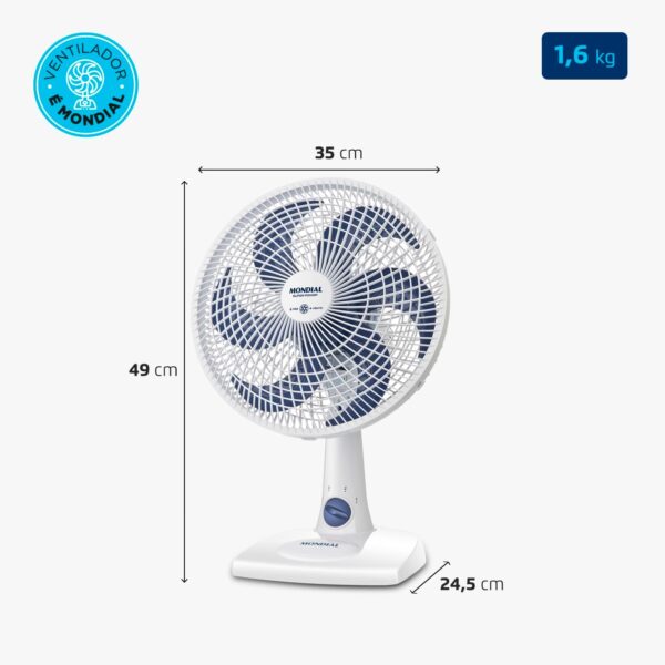 Ventilador de Mesa MONDIAL 127V, 30cm, 6 pás, Super Power - VSP-30-W - Image 8