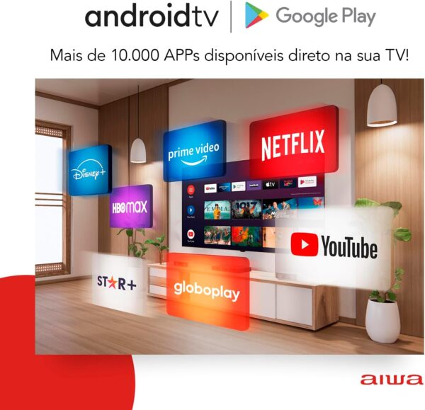 Smart TV Aiwa 43”, Android, Full HD, Borda Ultrafina, HDR10, Dolby Áudio - AWS-TV-43-BL-02-A - Image 5