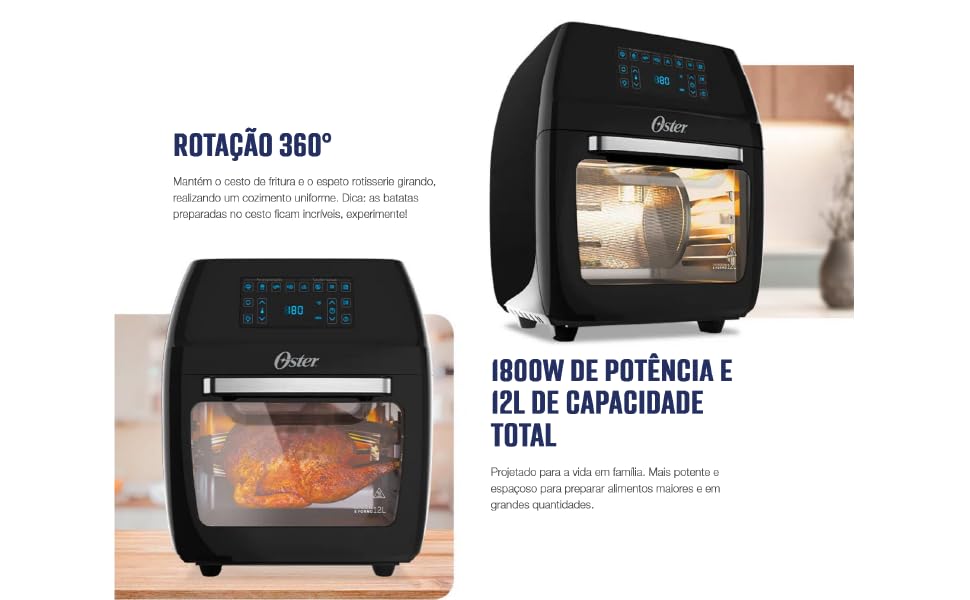 Fritadeira forno 3 em 1 Oster 127V - OFRT780