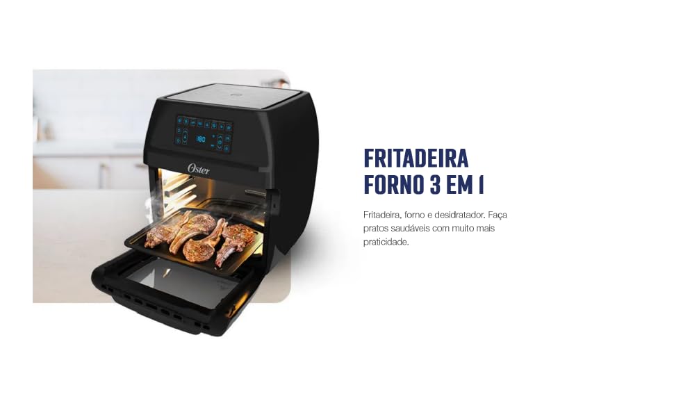 Fritadeira forno 3 em 1 Oster 127V - OFRT780