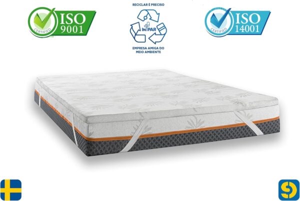 Kit Colchão de Molas Ensacadas e Pillow Top Casal D33 SDB Colchões - Image 4
