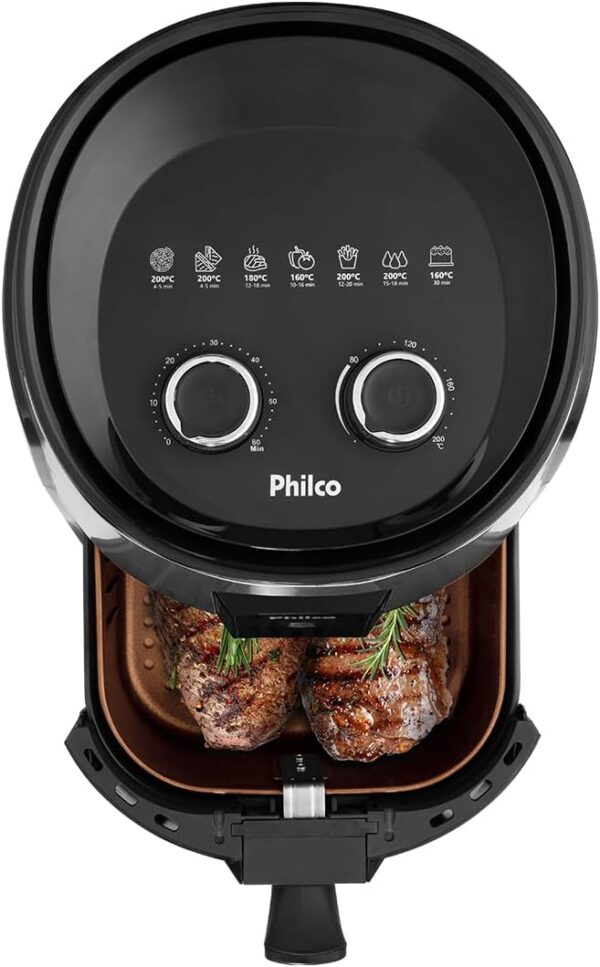 Fritadeira Air Fryer Gourmet Philco 4,4 Litros 1500w Preto Pfr15pg - 127v - Image 4