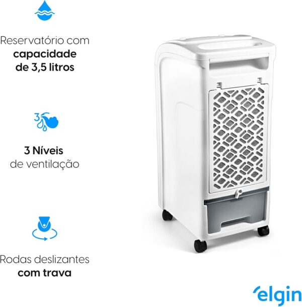 Climatizador de Ar Portátil Smart 3 em 1, Elgin, Branco, 3.5 Litros 110V - Climatiza, ventila e ioniza o ar - Image 4