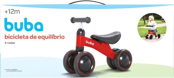 Bicicleta de Equilibrio - 4 Rodas, BUBA, Vermelho - Image 6