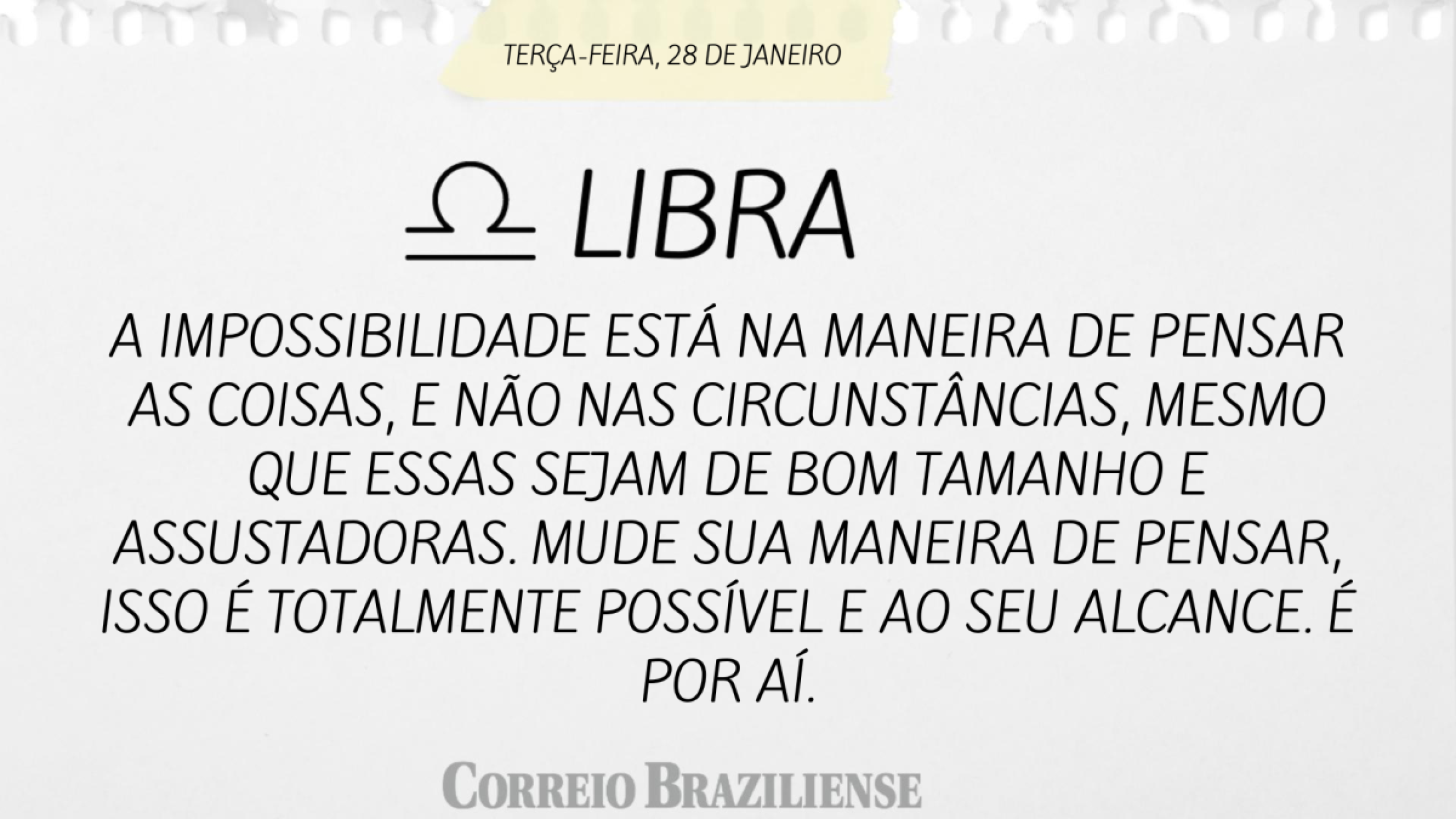 Horóscopo de terça (28/1)