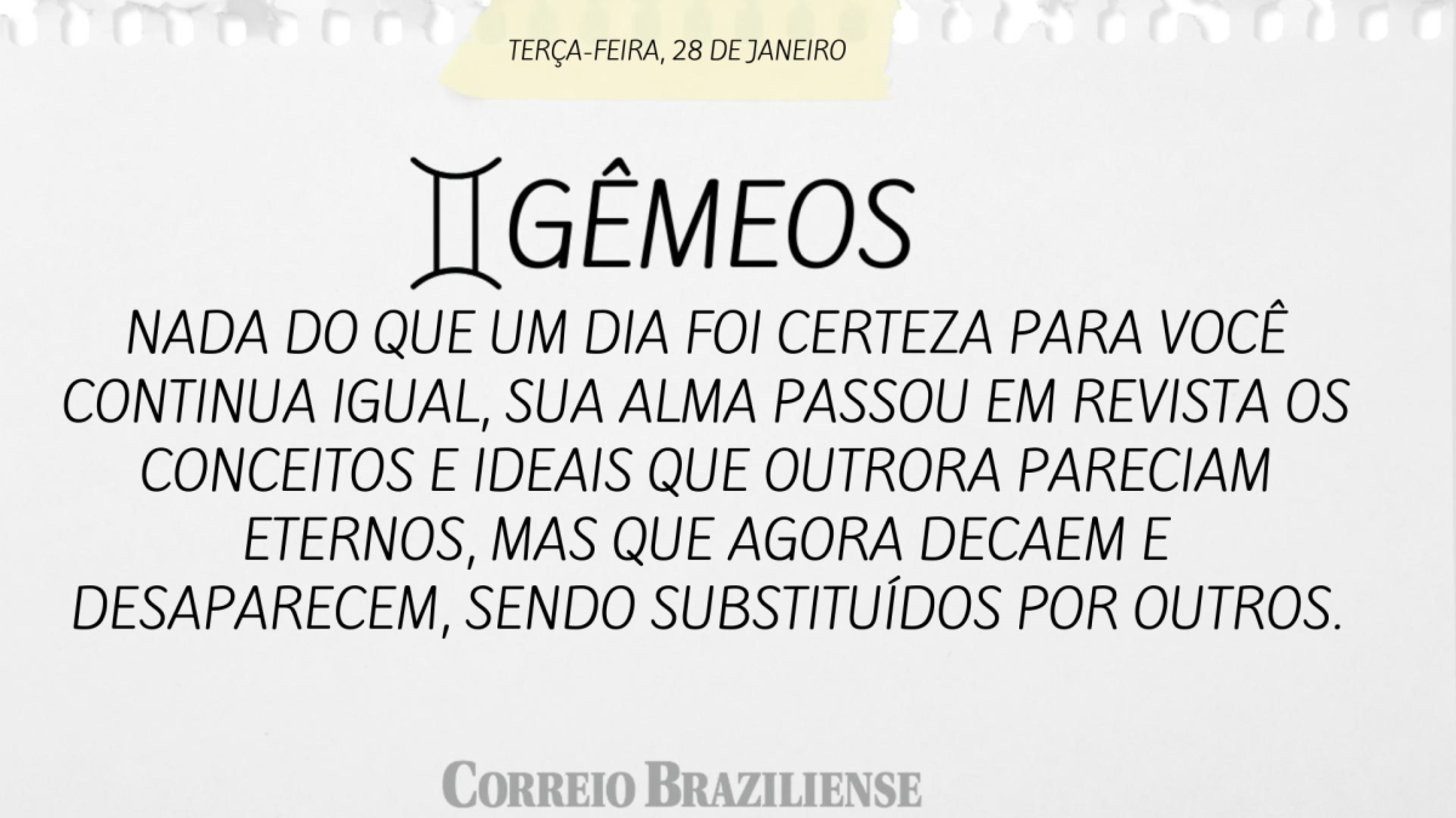 Horóscopo de terça (28/1)