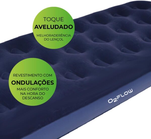 Colchão Inflável Solteiro Multiuso Até 100kgs O2Flow - Image 2