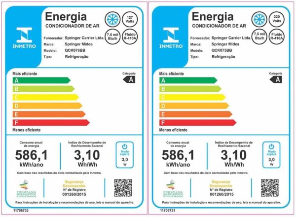 Ar Condicionado Janela Springer Midea 7500 BTU/h Frio Mecânico QCK078BB - 127 Volts Ar Condicionado Janela Springer Midea 7500 BTU/h Frio Mecânico QCK078BB - 127 Volts - Image 3