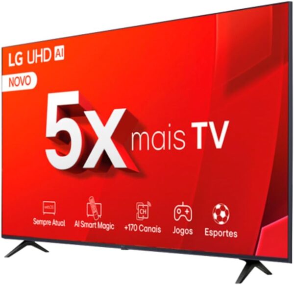 Smart TV 4K 65" LG UHD 65UT8050 Processador α5 Ger7 AI Alexa/Chromecast integrado Otimizador de Jogos webOS 24 Controle Smart Magic - Image 3