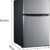 Geladeira Refrigerador Compacto HQ Defrost 90 Litros Preto/Inox HQ-90RDF (127V) - Image 4