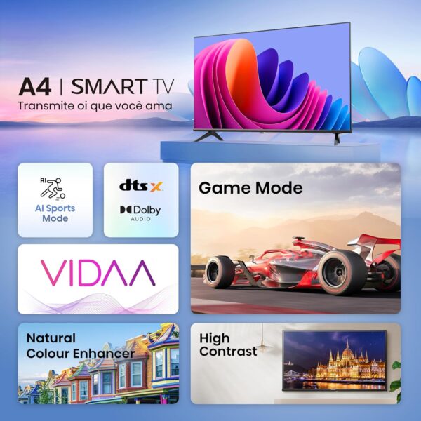 Hisense Smart TV FHD 40" Polegadas 40A4N com DTS Virtual X, Game e Sports Mode, Controle por Voz, Share to TV e Compatível com Alexa - Image 4