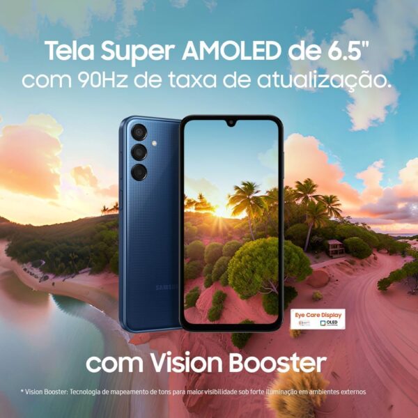 Celular Samsung Galaxy M15 5G, 6.000mAh, Câmera Tripla até 50MP, 128GB (Azul Escuro) - Image 6