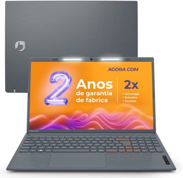 Notebook Positivo Vision C15 Lumina Bar Celeron 8GB 128GB eMMC, Tela 15 polegadas HD Antirreflexo, Windows 11, Tecla Link, Cinza – 2 ANOS DE GARANTIA - Image 10