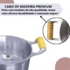Panelas De Alumínio 5 Peças, Caçarolas Grossas, Não Adesivo, Com Tampa E Alças De Madeira - Imagem 3