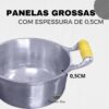 Panelas De Alumínio 5 Peças, Caçarolas Grossas, Não Adesivo, Com Tampa E Alças De Madeira - Imagem 4